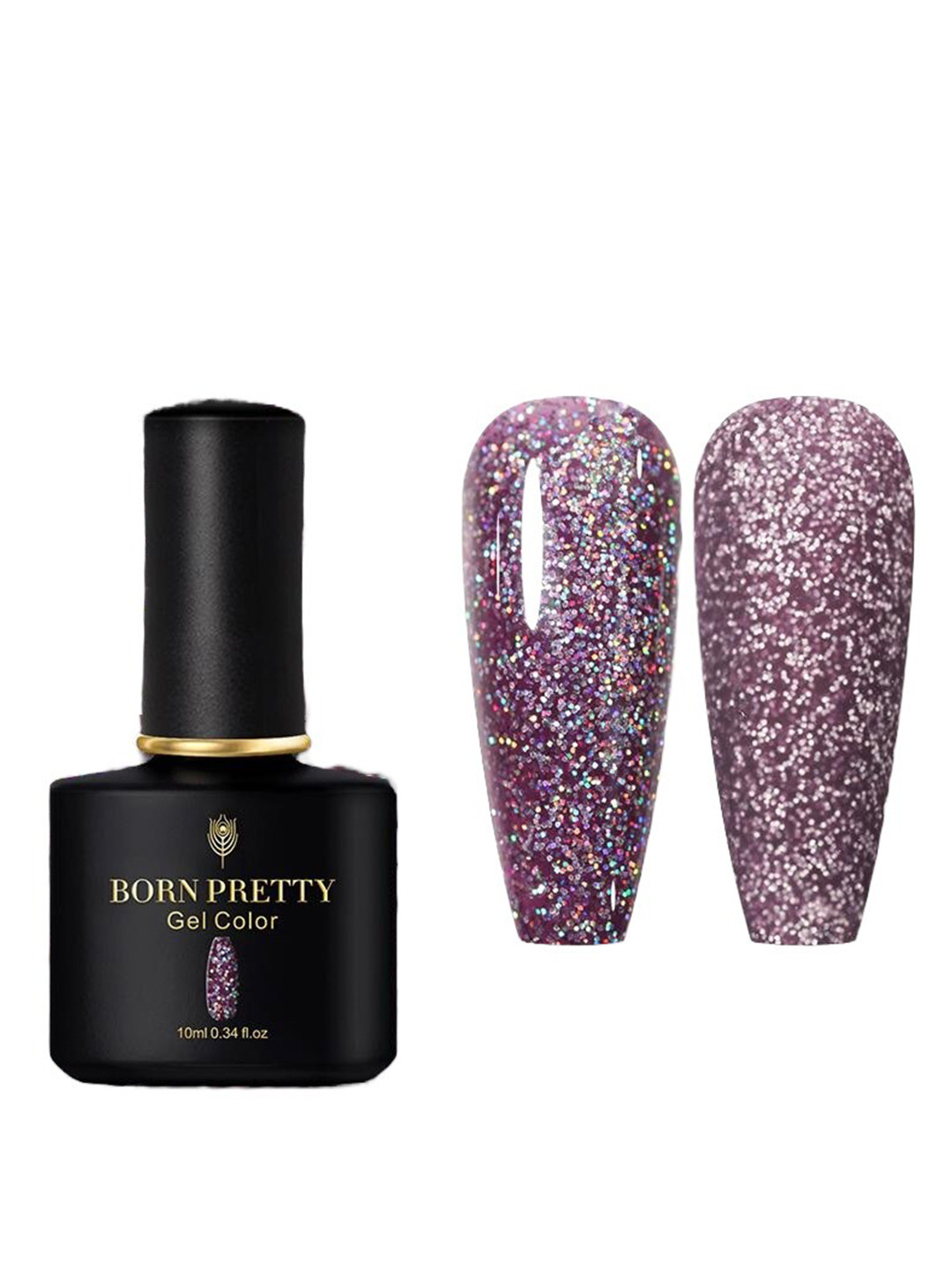BORN PRETTY Black Spar Glossy & Matte UV LED Color Gel Nail Polish 10ml - Shade BP146