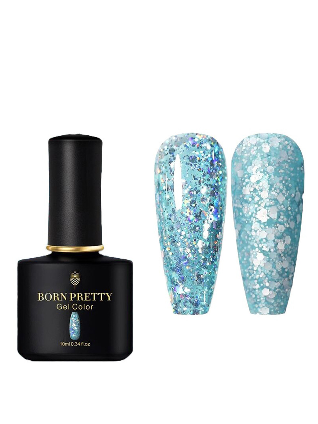 BORN PRETTY Black Spar Glossy & Matte UV LED Color Gel Nail Polish 10ml- Shade BP140