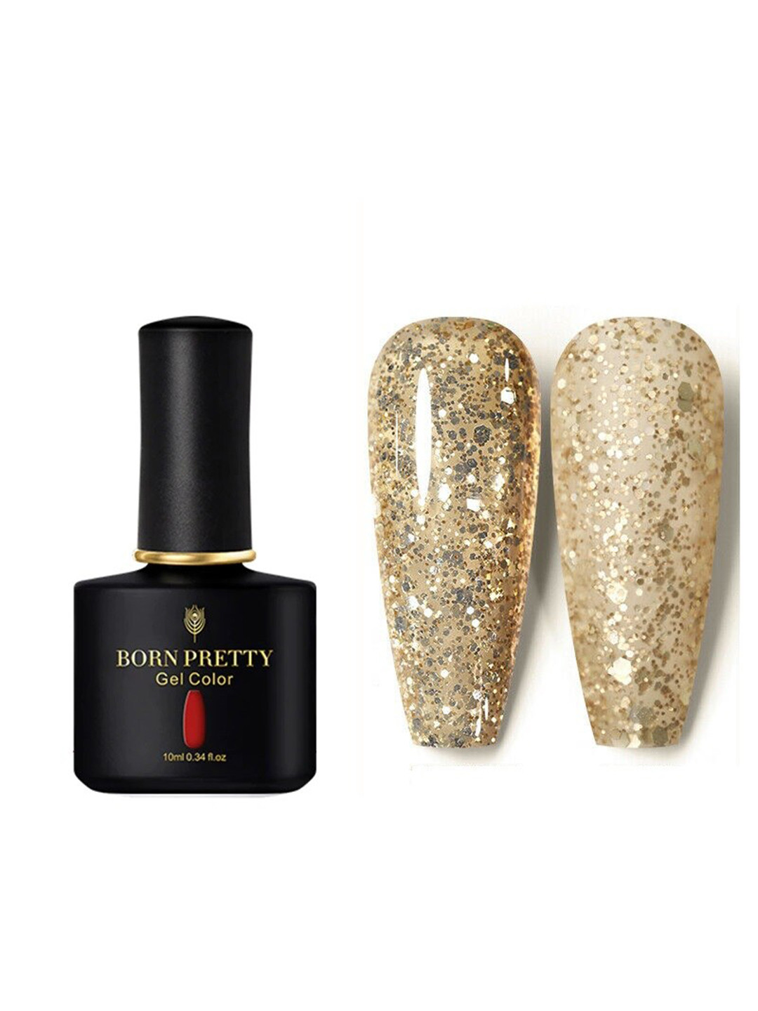 BORN PRETTY Black Spar Series Glossy UV LED Gel Nail Enamel 10ml- Shade BP110