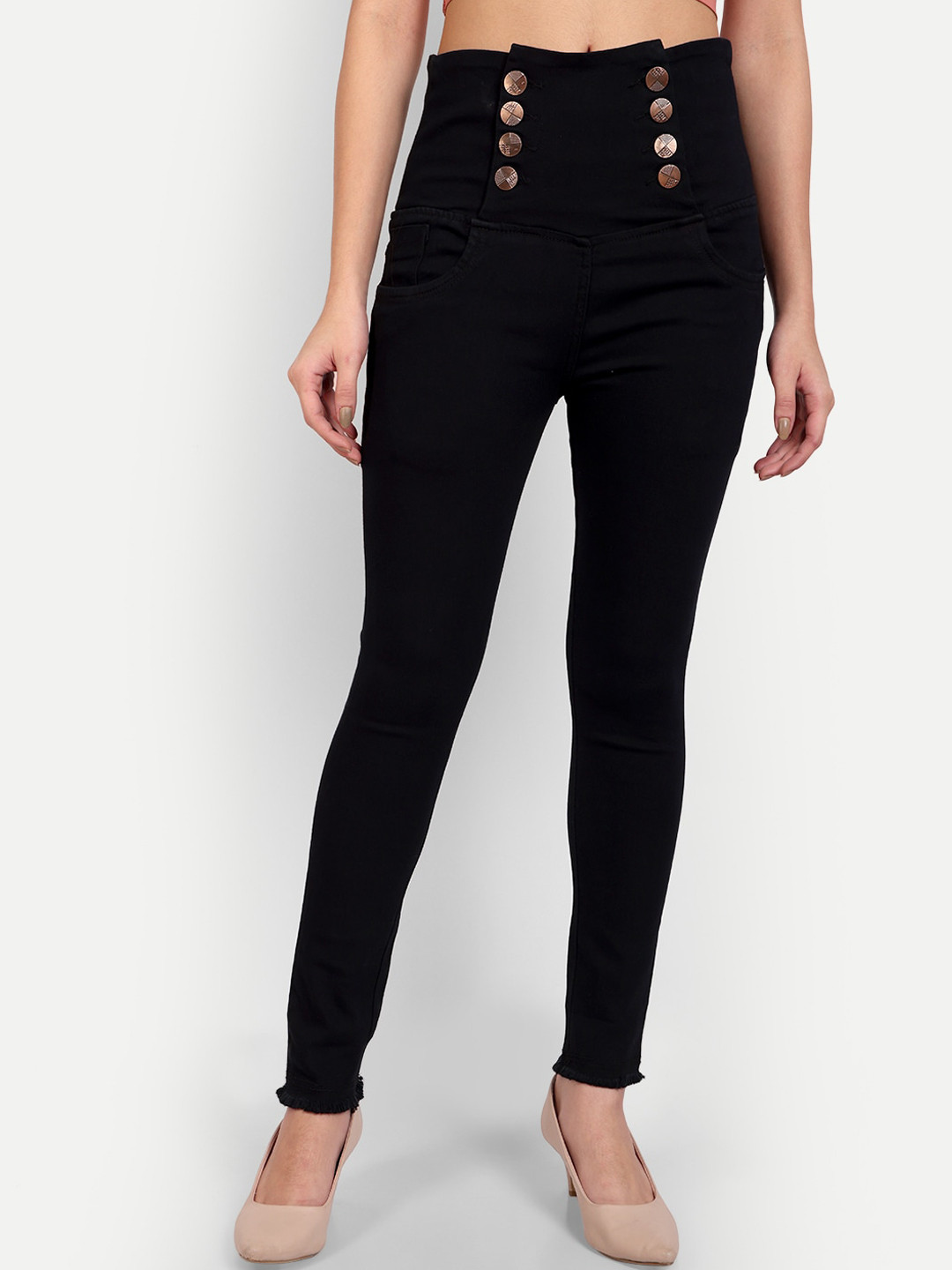 AngelFab Women Jean Skinny Fit High-Rise Stretchable Cotton Jeans