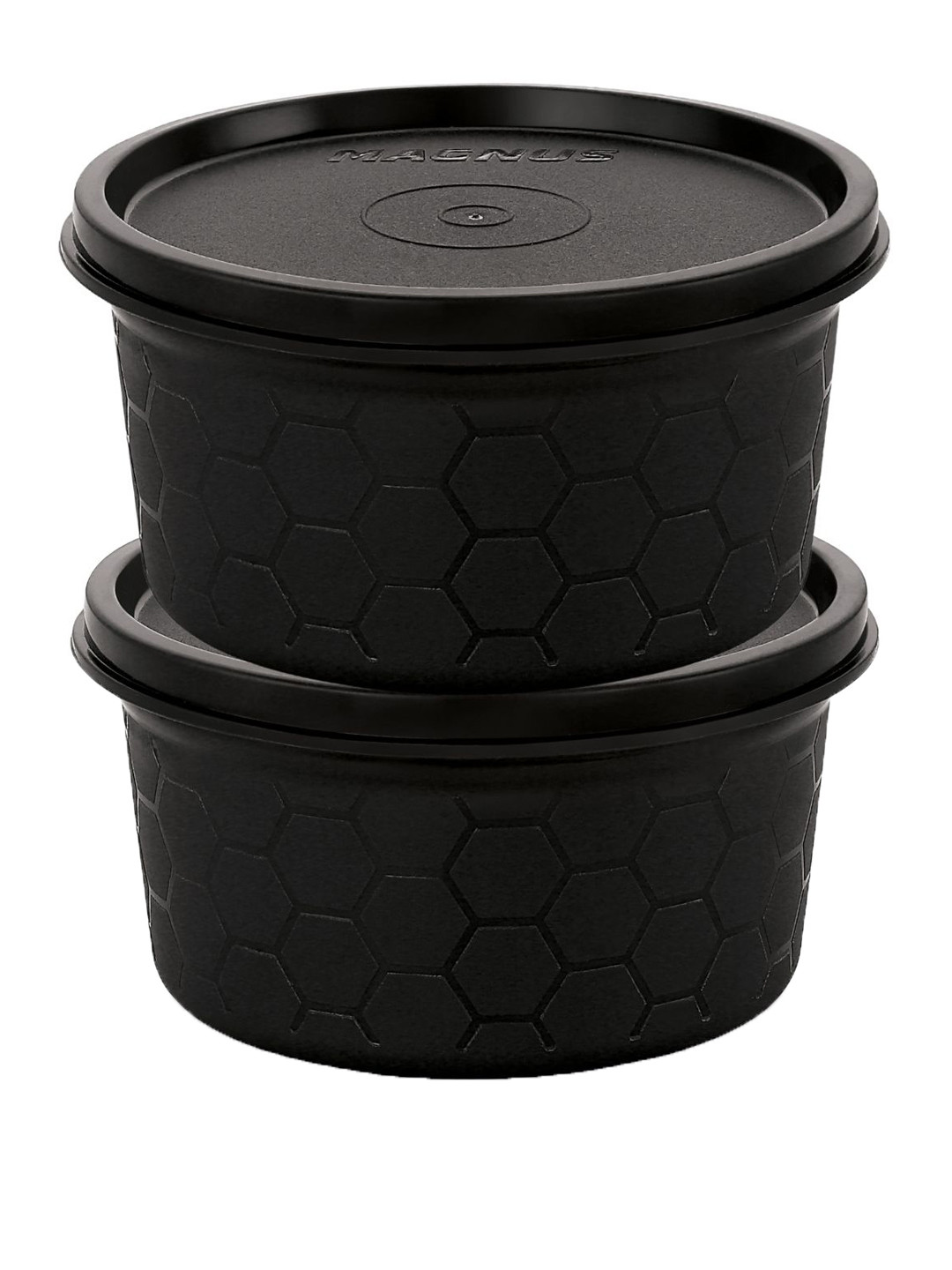 Magnus Black Plastic Dishwasher Safe 2 Piece Flip Top Graduated Container-400ml