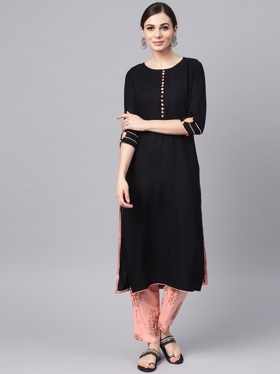 Idalia Boat Neck Straight Kurta with Trousers