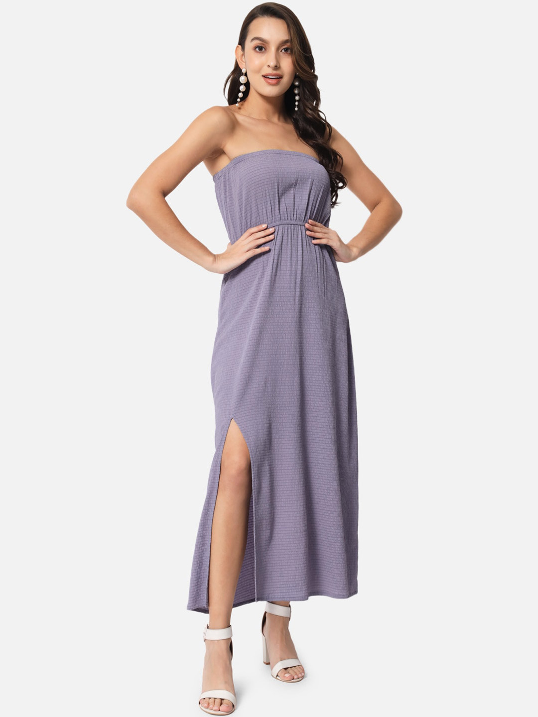 ALL WAYS YOU Purple Crepe Maxi Dress
