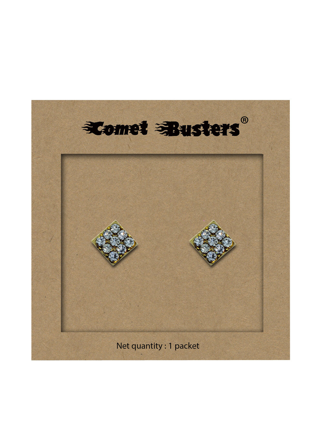 Comet Busters Gold-Plated Contemporary Studs Earrings Ear Stickers