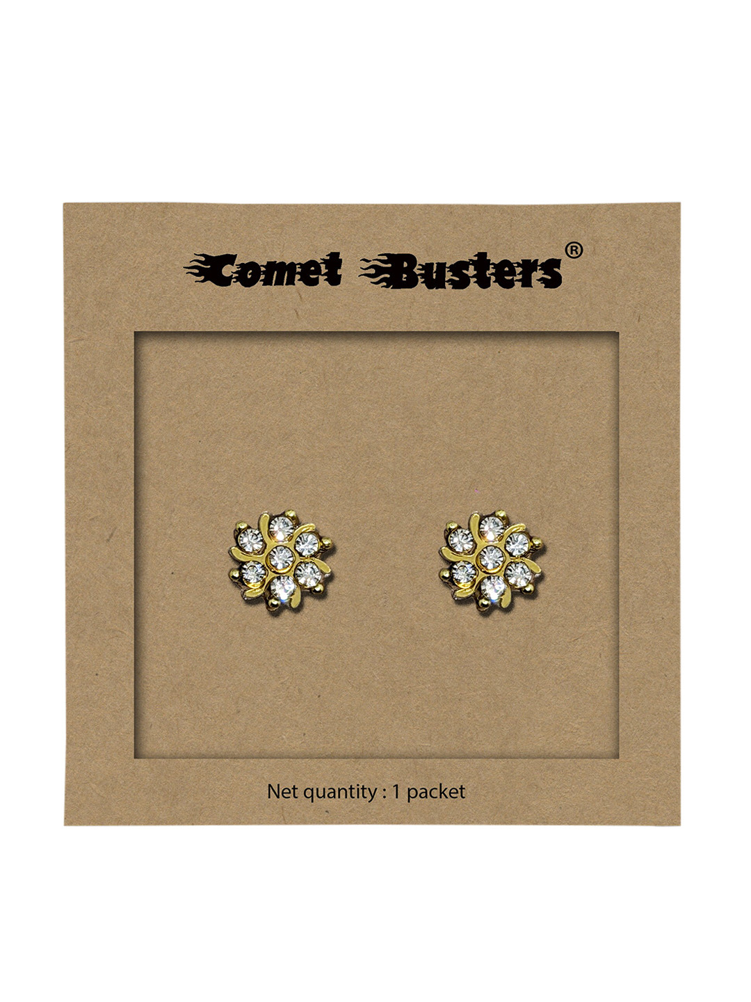 Comet Busters Gold-Plated Contemporary Studs Ear Stickers