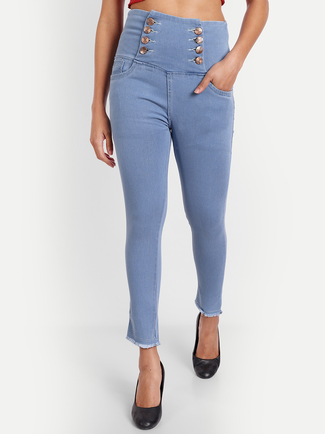 AngelFab Women Jean High-Rise Stretchable Jeans