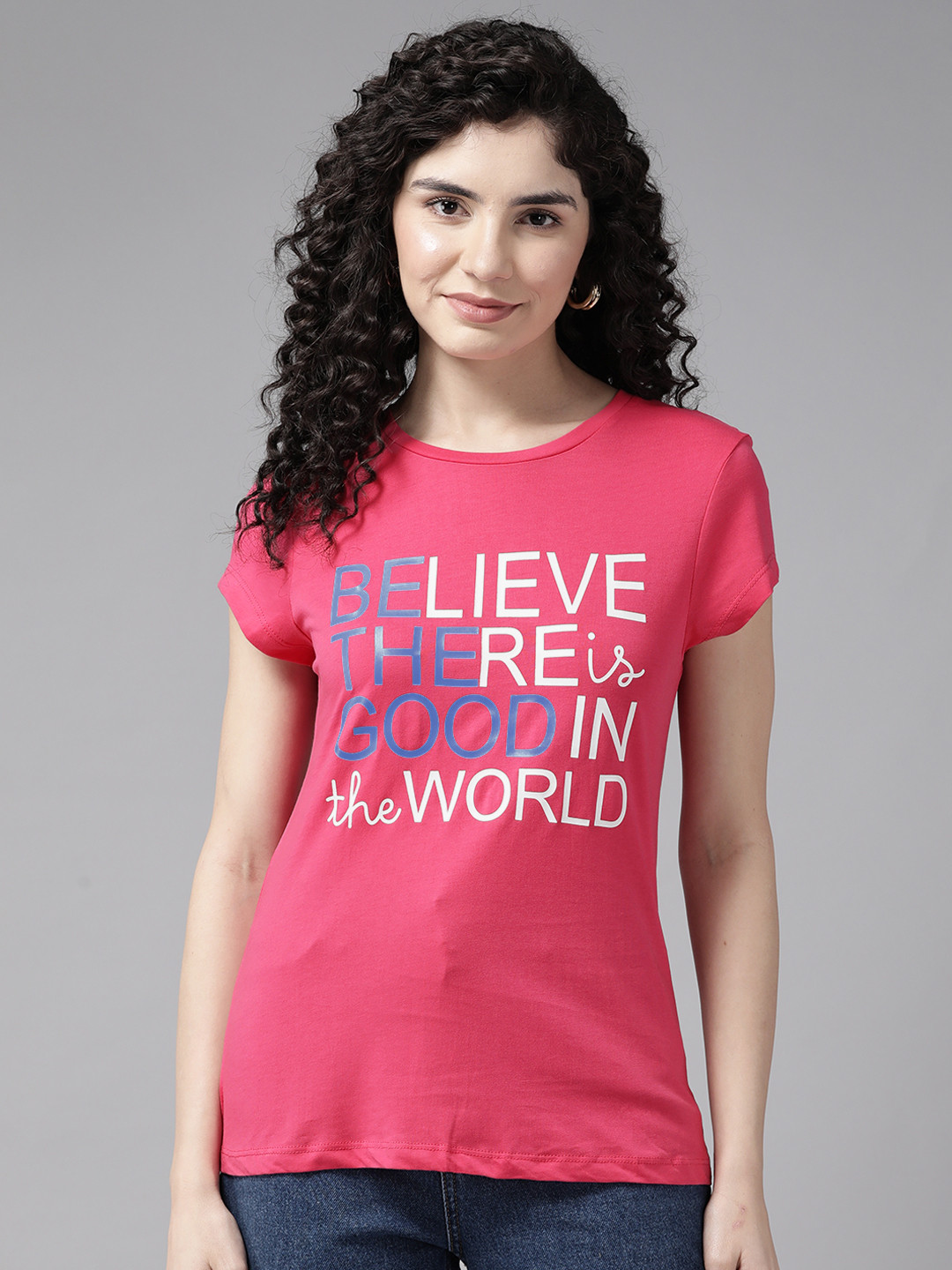 Cayman Typography Printed Slim Fit Cotton T-shirt