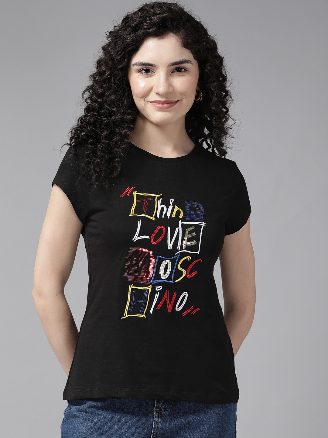 Cayman Typography Printed Slim Fit Cotton T-shirt