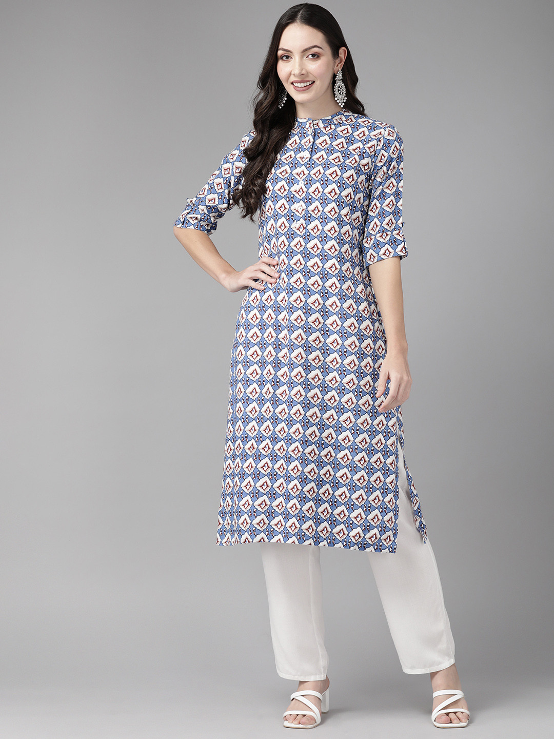 Cayman Abstract Printed Pure Cotton Kurta
