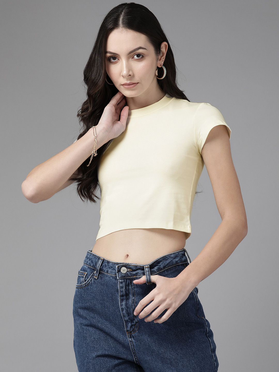 Cayman Solid Cotton Crop Top