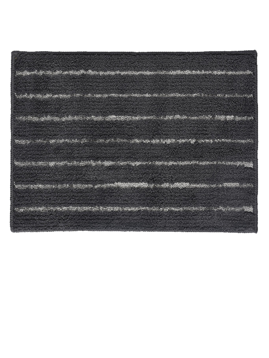 Saral Home Grey Striped Bath-Door Mat