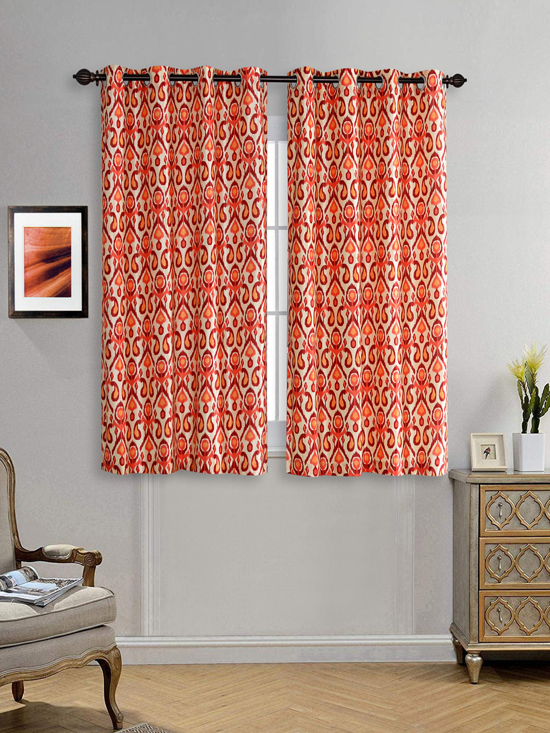 Buy Deco Window Red Black Out Window Curtains Curtains And