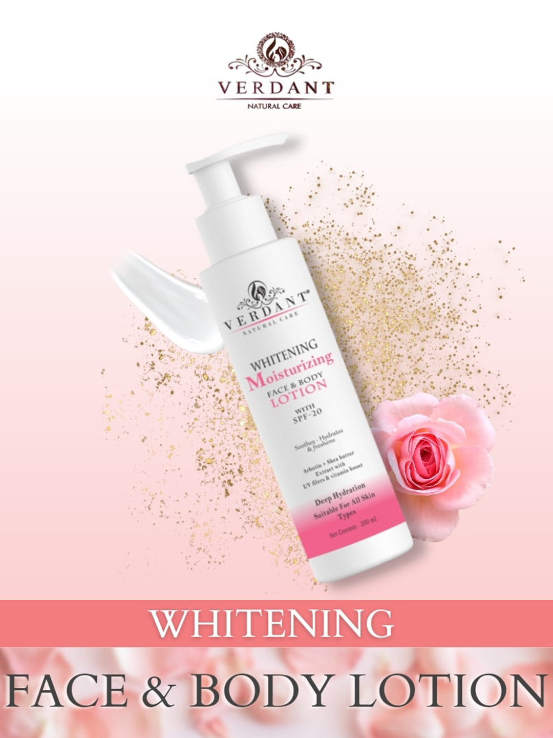 Verdant Natural Care Whitening Body Lotion with SPF 20 -200ml
