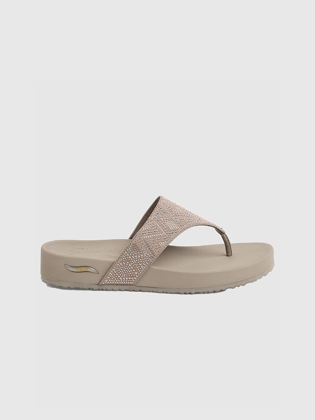 Skechers Women Arch Fit Vinyasa Embellished Open Toe Flats