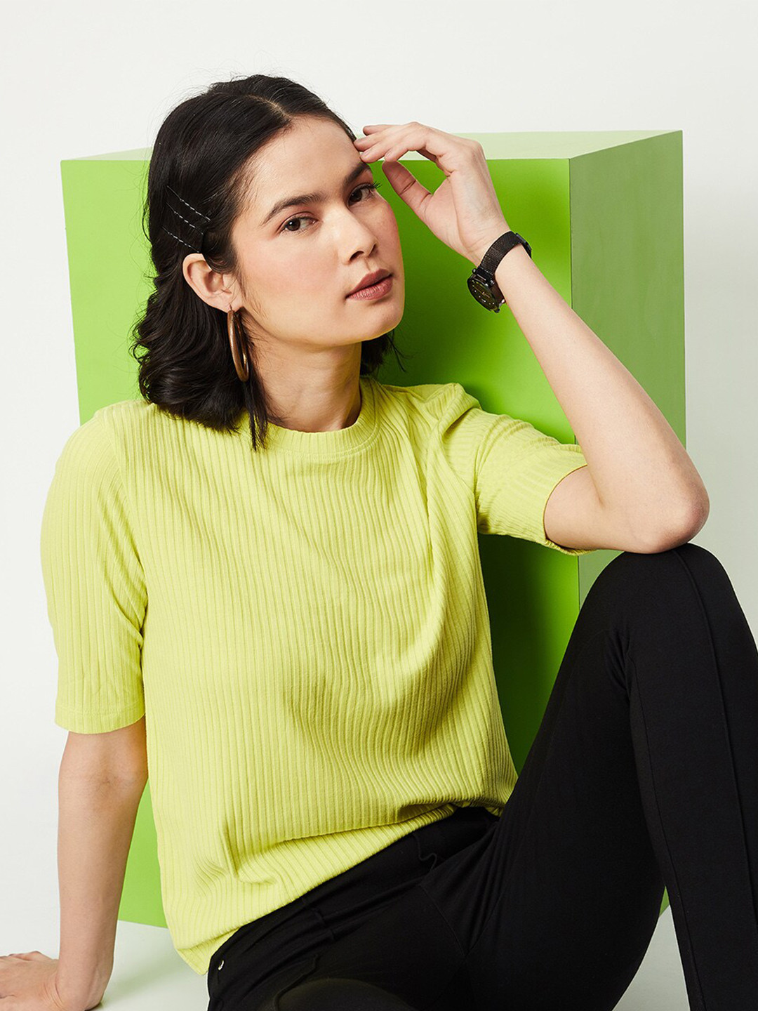 max Striped Round Neck T-shirt