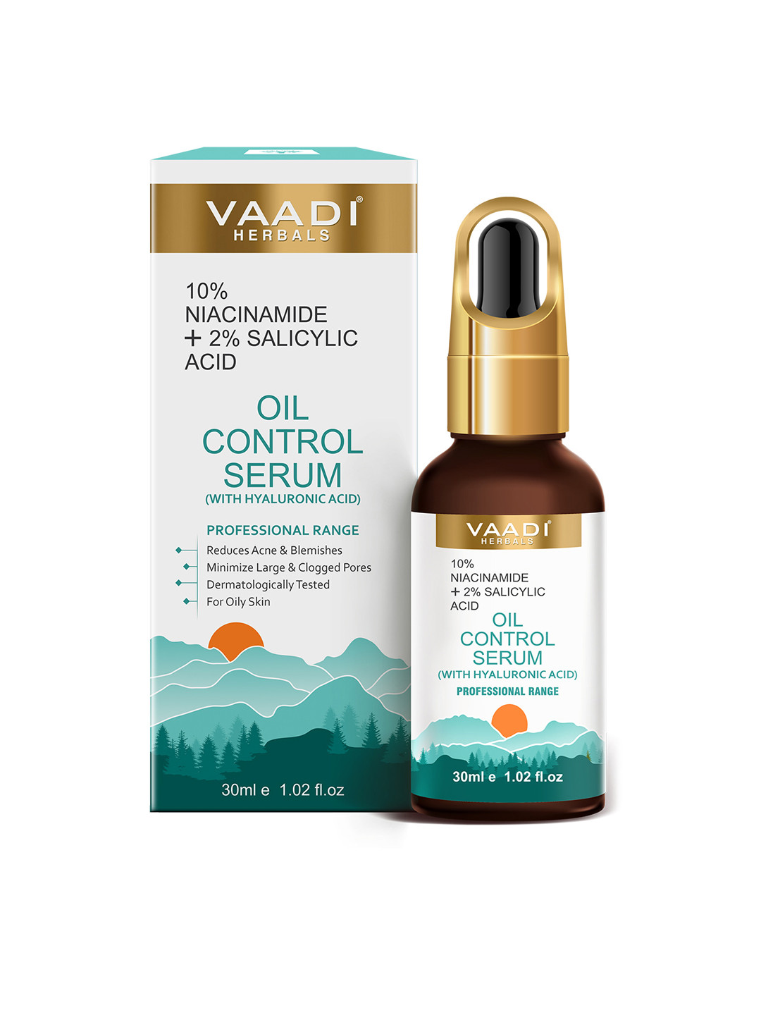 Vaadi Herbals Oil Control Serum with 10 % Niacinamide & 2% Salicylic Acid - 30 ml