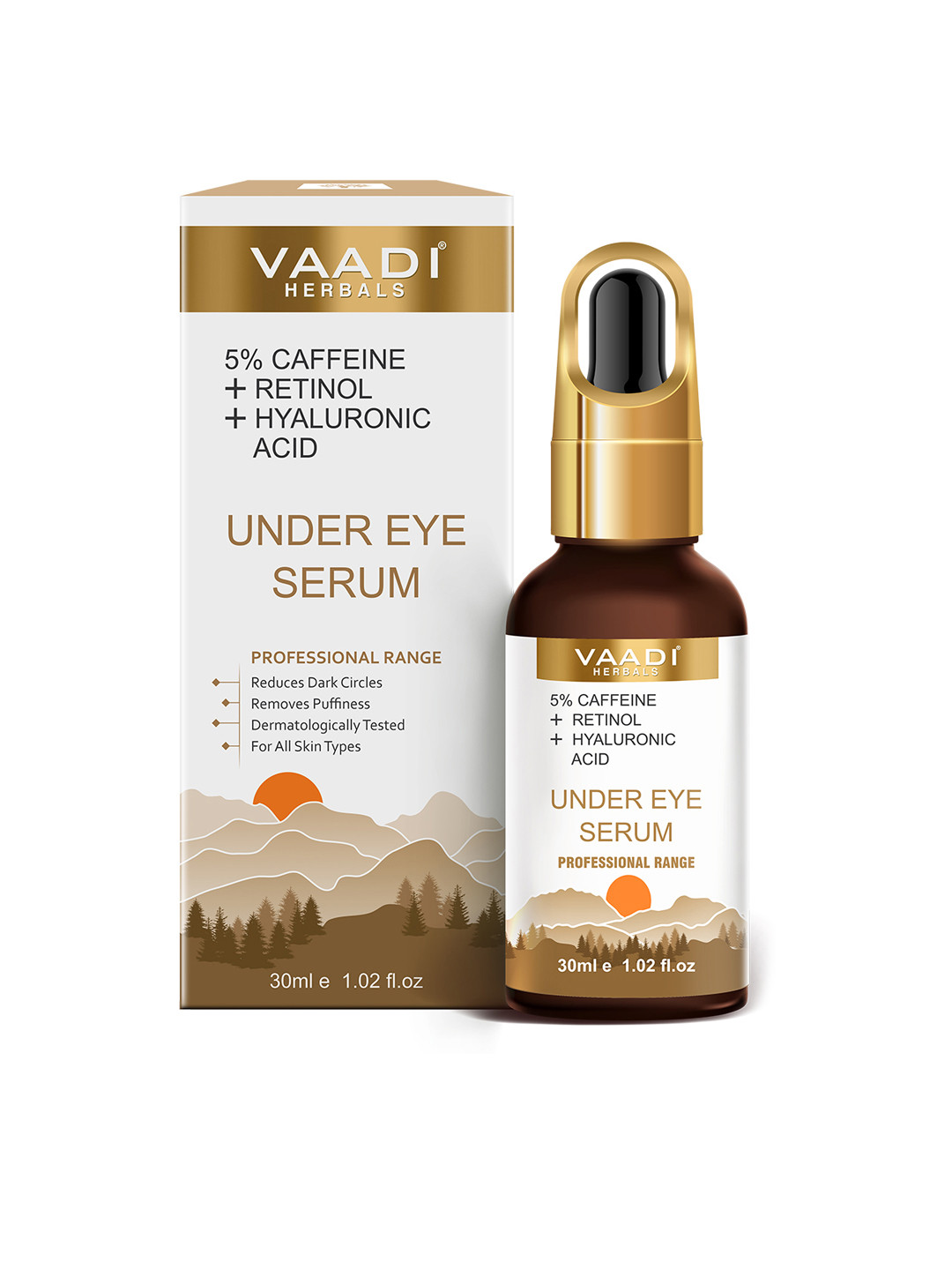 Vaadi Herbals Under Eye Serum with 5% Caffeine & Retinol & Hyaluronic Acid - 30 ml