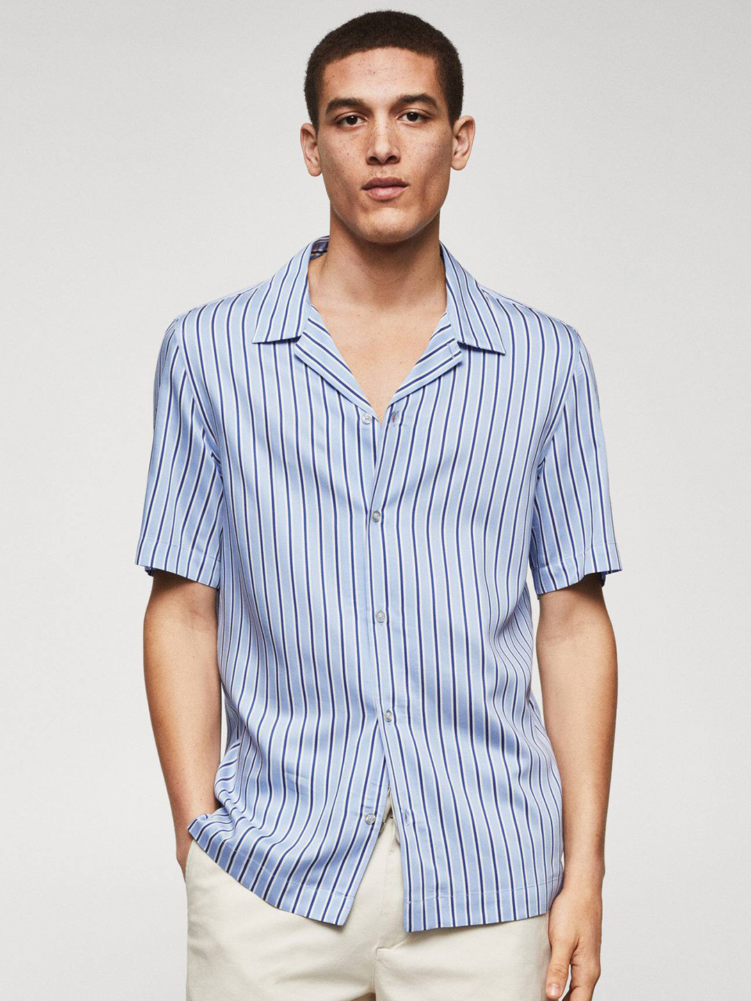 MANGO MAN Striped Casual Shirt