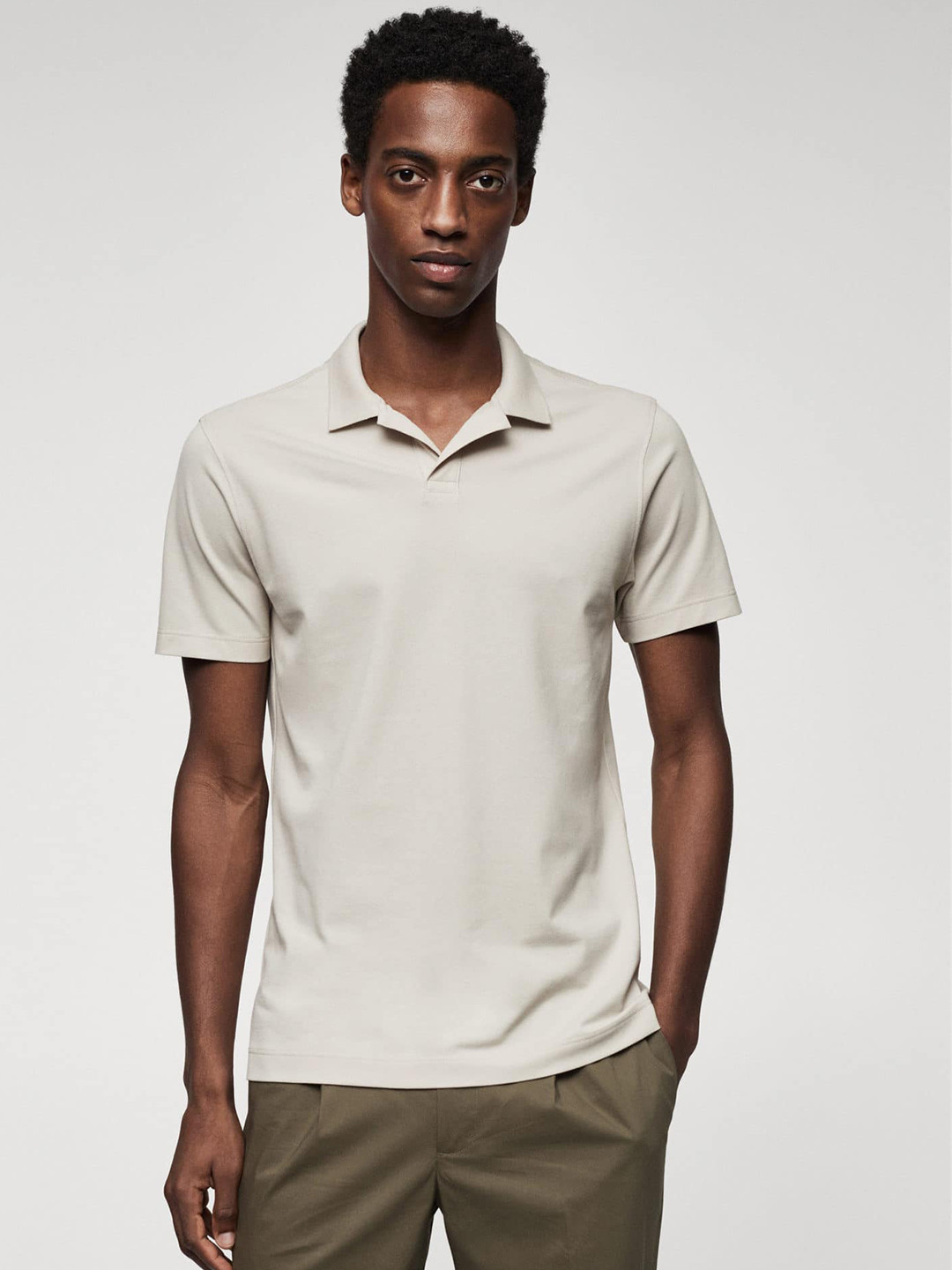 MANGO MAN Polo Collar T-shirt