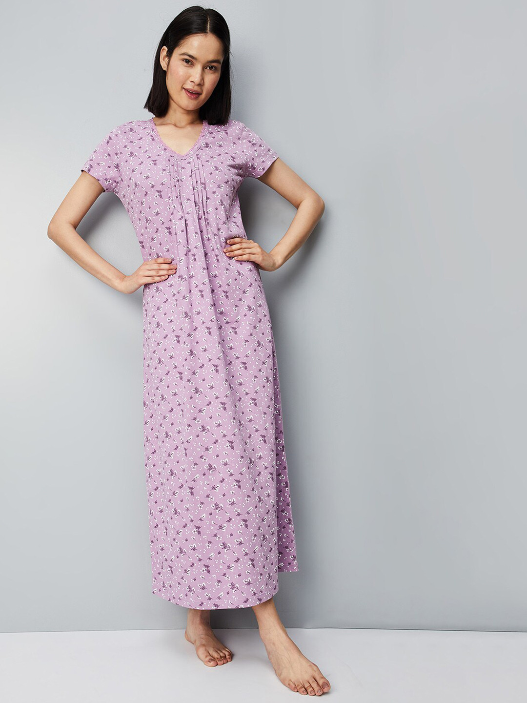 max Floral Printed Pure Cotton Maxi Nightdress