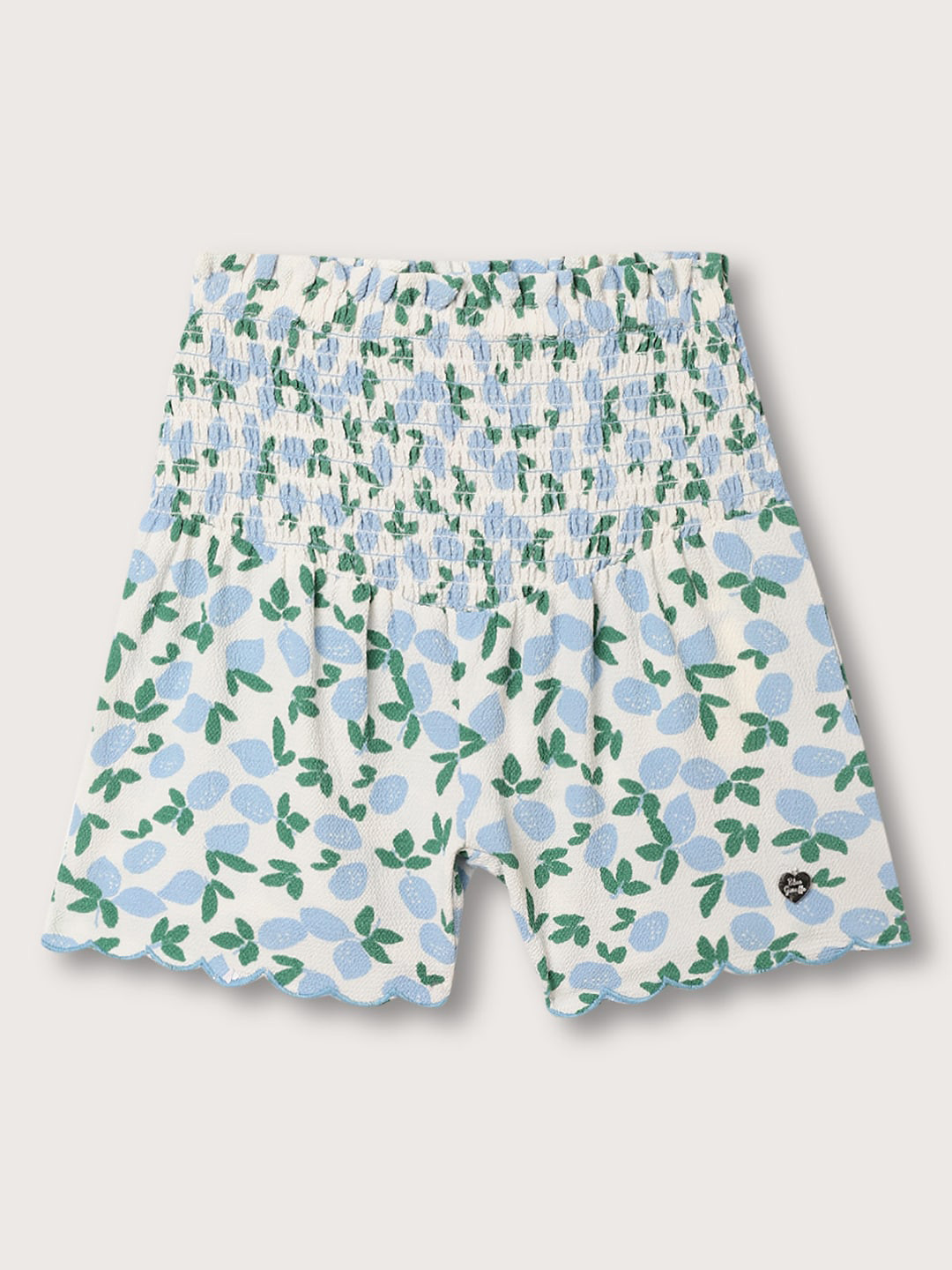 Blue Giraffe Girls Floral Printed Shorts