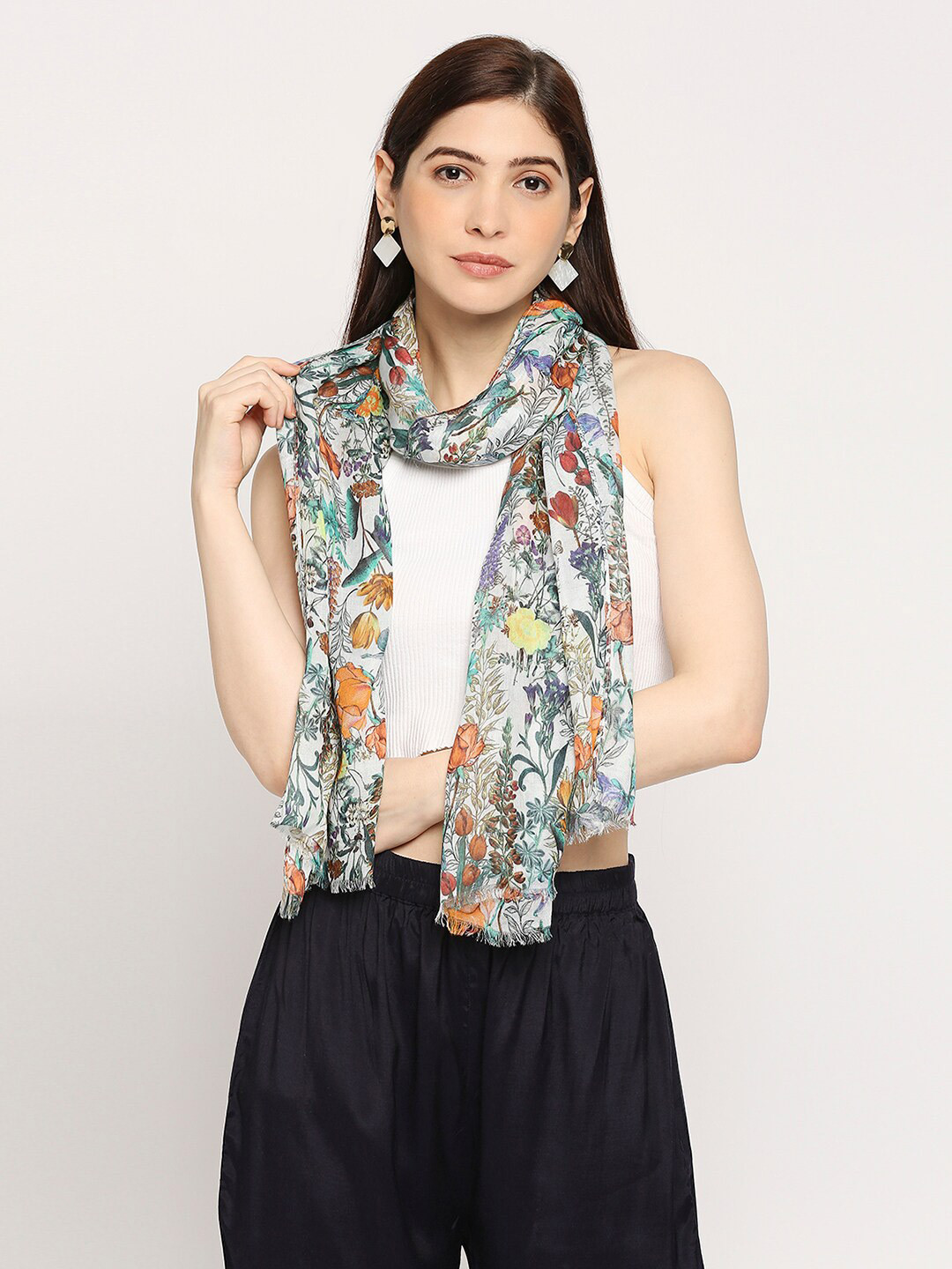 Cloth Haus India Women Floral Printed Scarf
