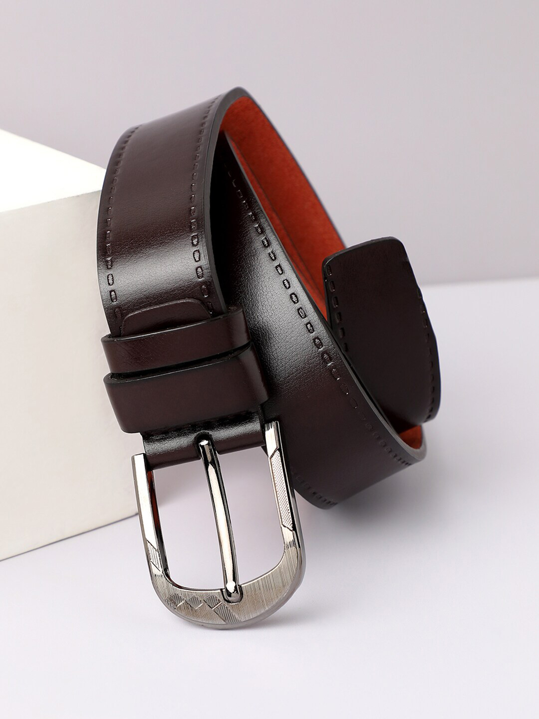 French Accent Men PU Formal Belt