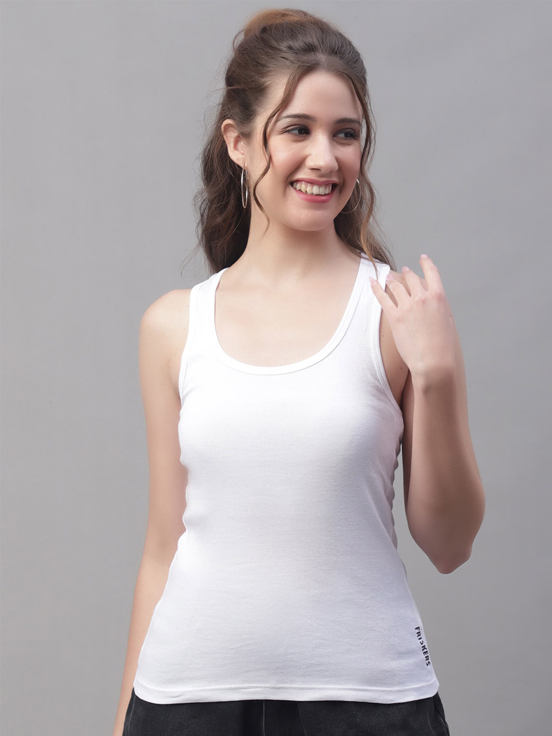 Friskers Scoop Neck Cotton Tank Top