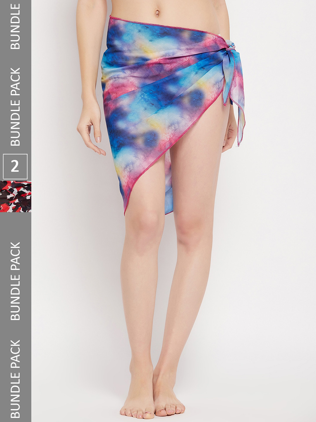 SECRETS BY ZEROKAATA Women Set of 2 Printed Wraparound Sarongs