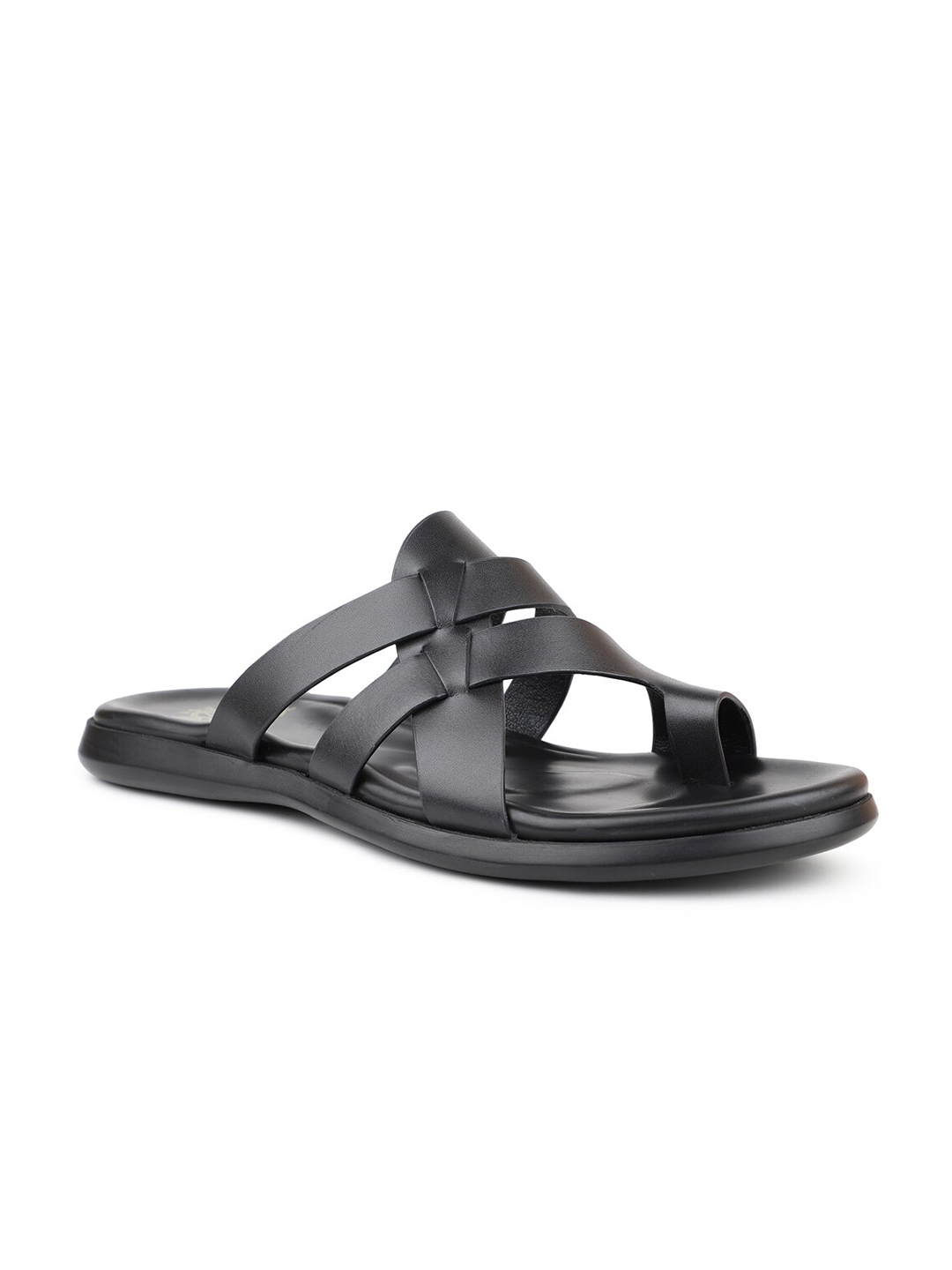 ATESBER by Inc.5 Men Leather Slip On One Toe Sandals