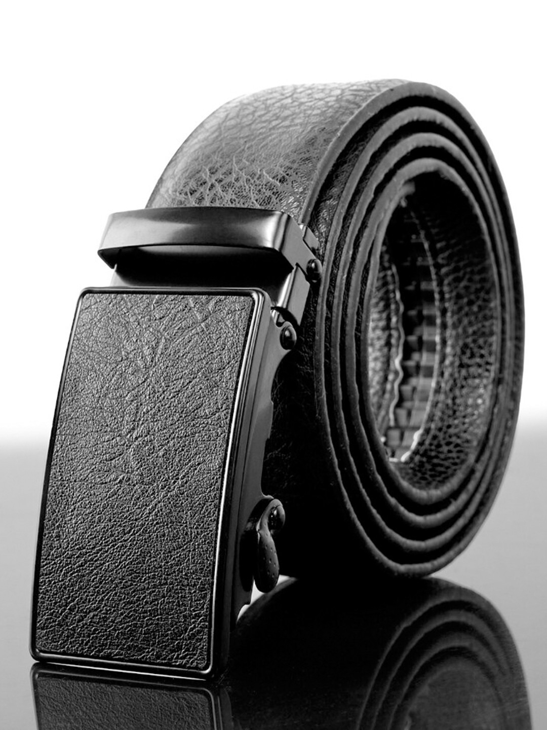 Kastner Men Slider Buckle Synthetic Leather Belt