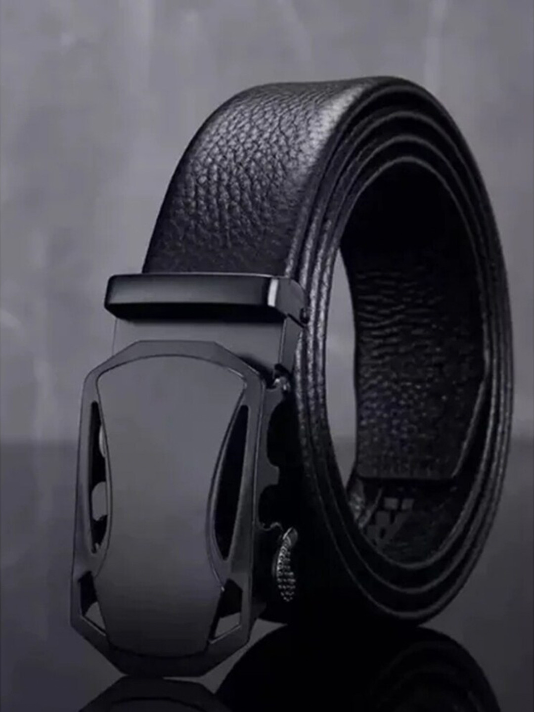Kastner Men Textured Slider Buckle Synthetic Leather Belt