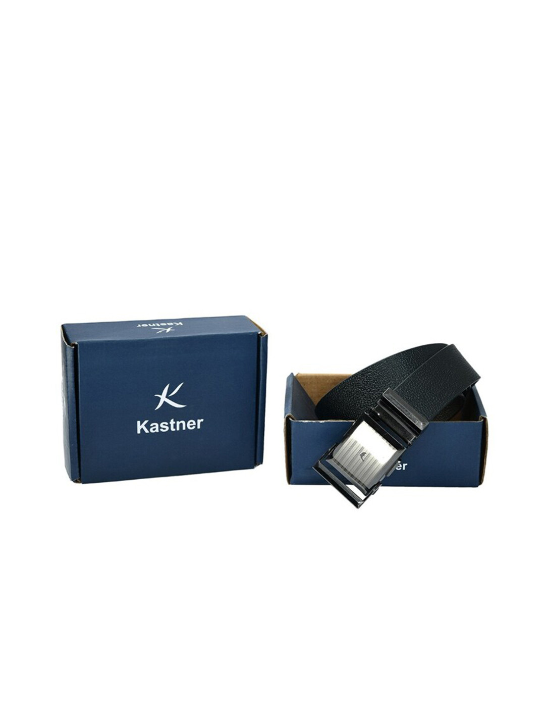 Kastner Men Textured Slider Buckle Reversible Synthetic Leather Formal Belt