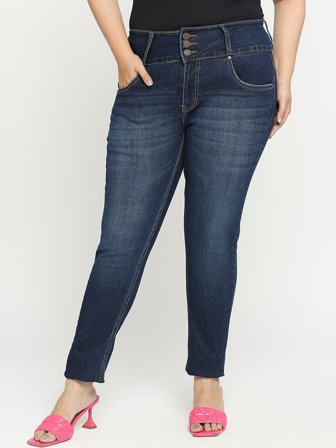 Turning Blue Women Plus Size Slim Fit Jeans