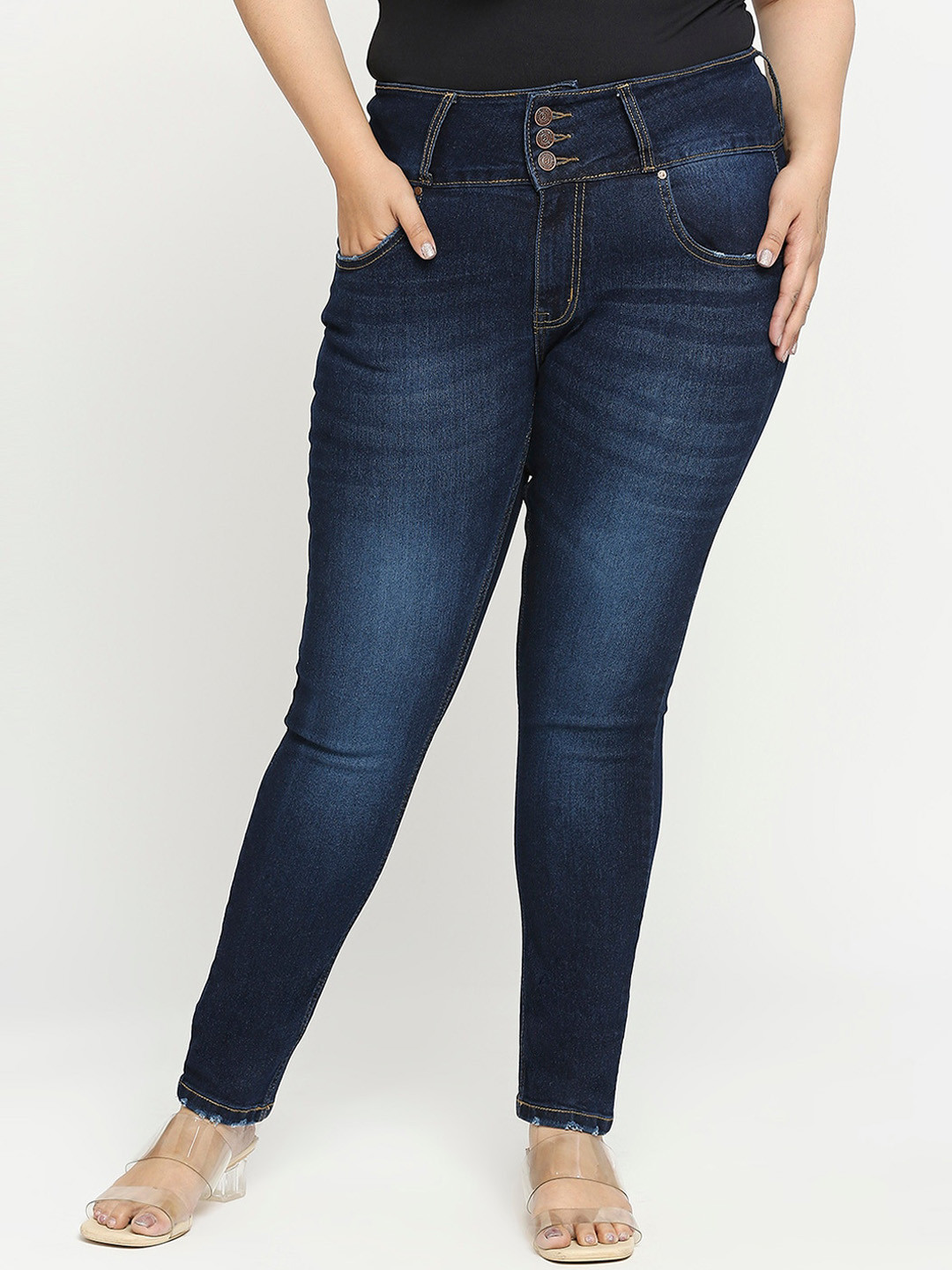 Turning Blue Women Plus Size Slim Fit Jeans