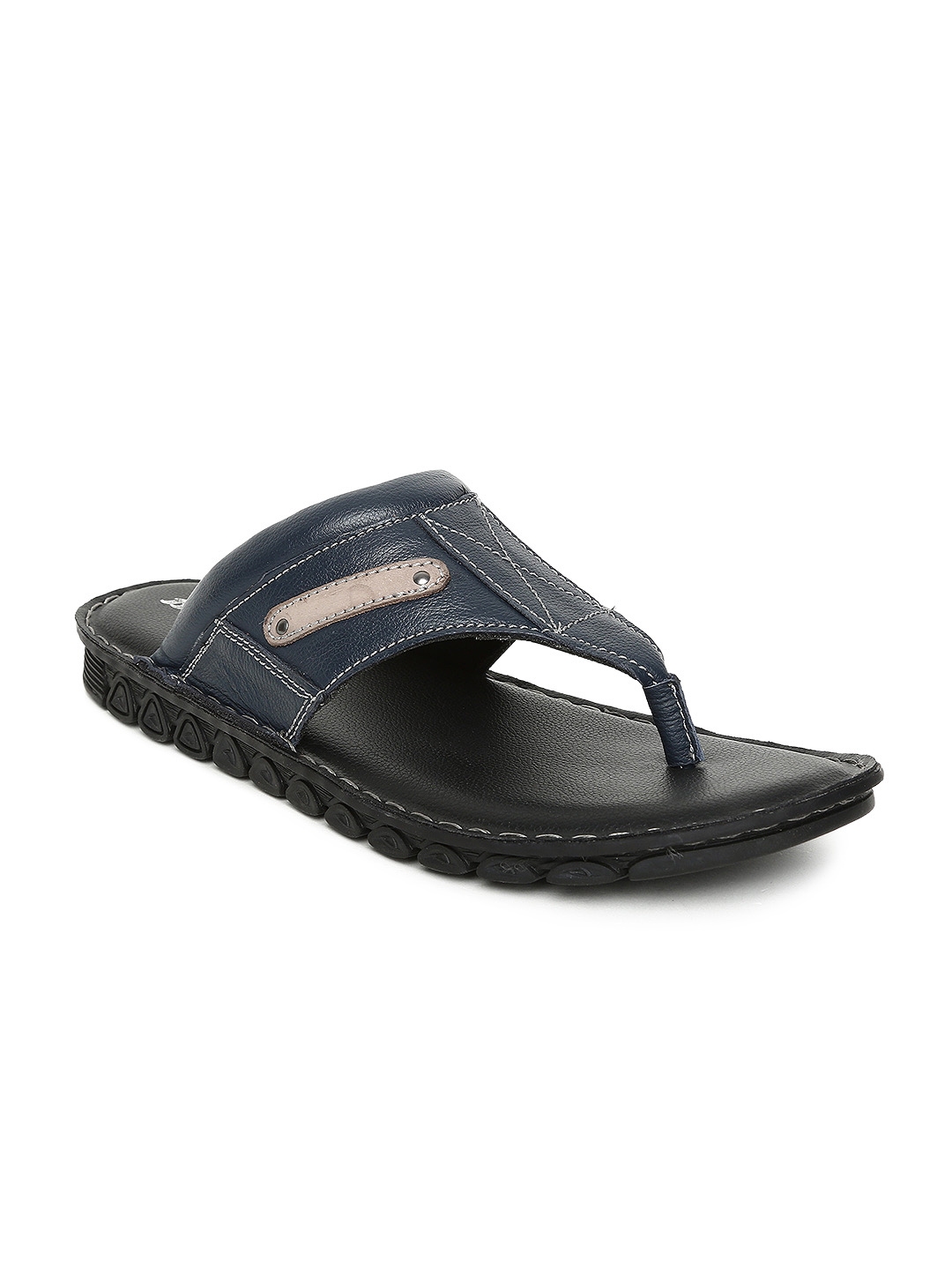 Buy Bata Men Navy Blue Leather Sandals Sandals for Men 2233227