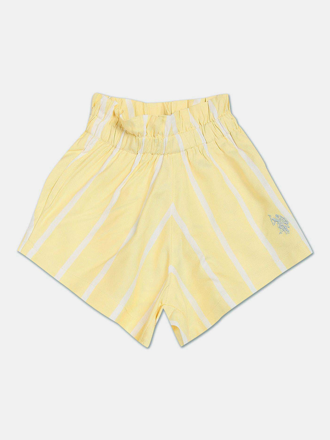 U.S. Polo Assn. Kids Girls Regular Fit Striped Hot Pants Shorts