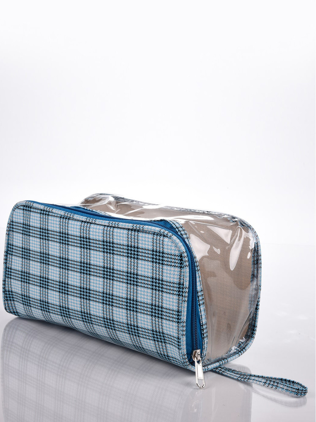 Kuber Industries 4 Pieces Turquoise Blue Printed Rexine Toiletry Organiser With Handle