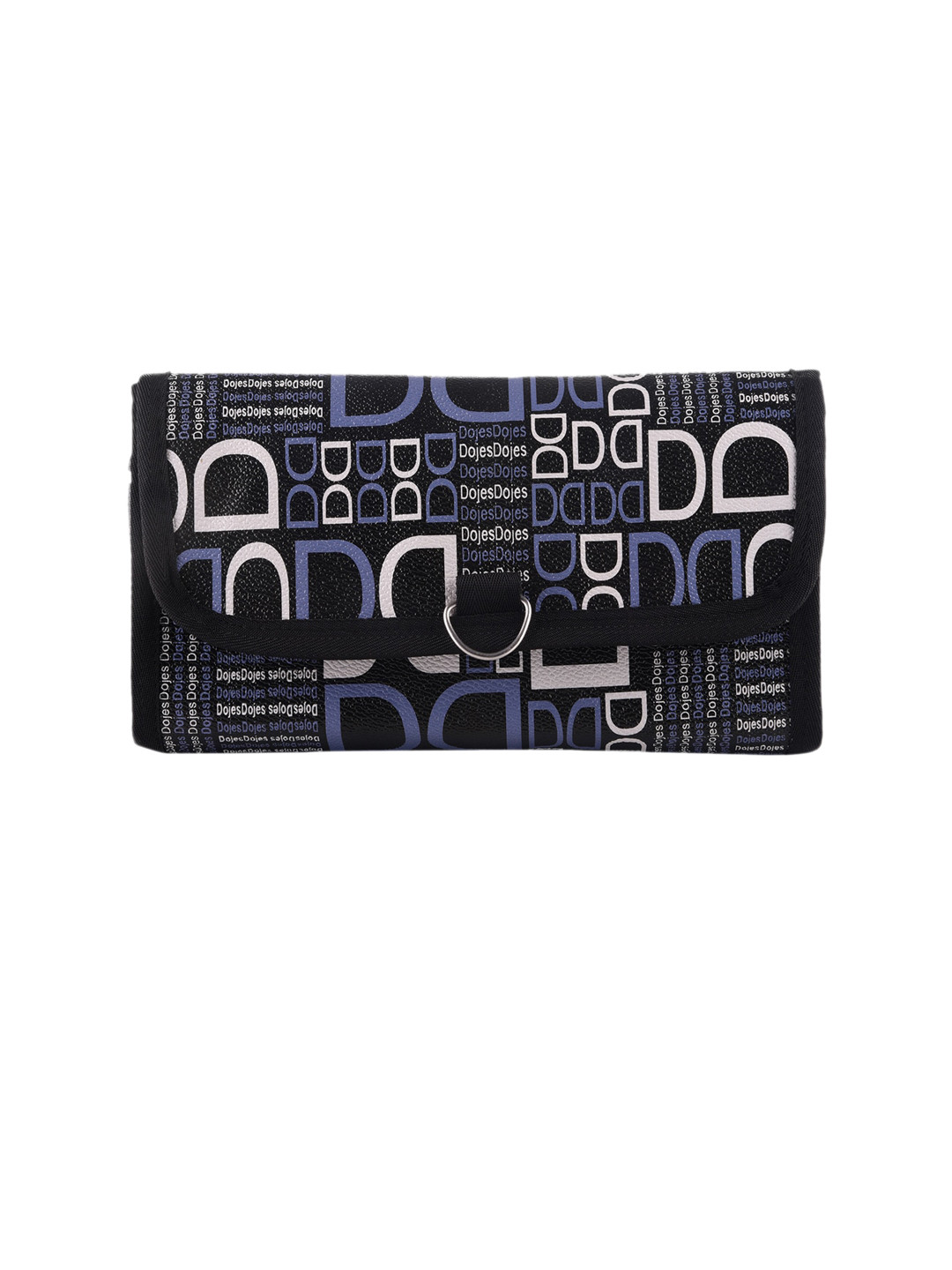 Kuber Industries Set of 2 Black & White Printed Rexine Hanging Makeup Organisers