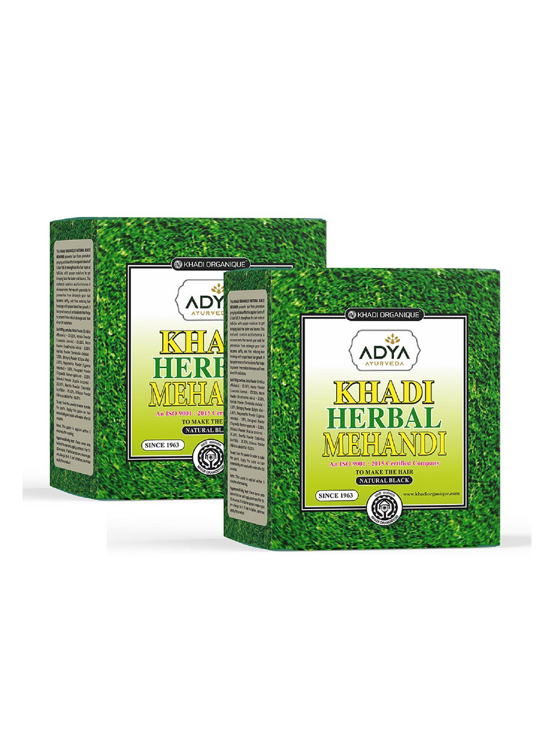 Khadi Organique Herbal Mehandi Powder 80gm Each - Black