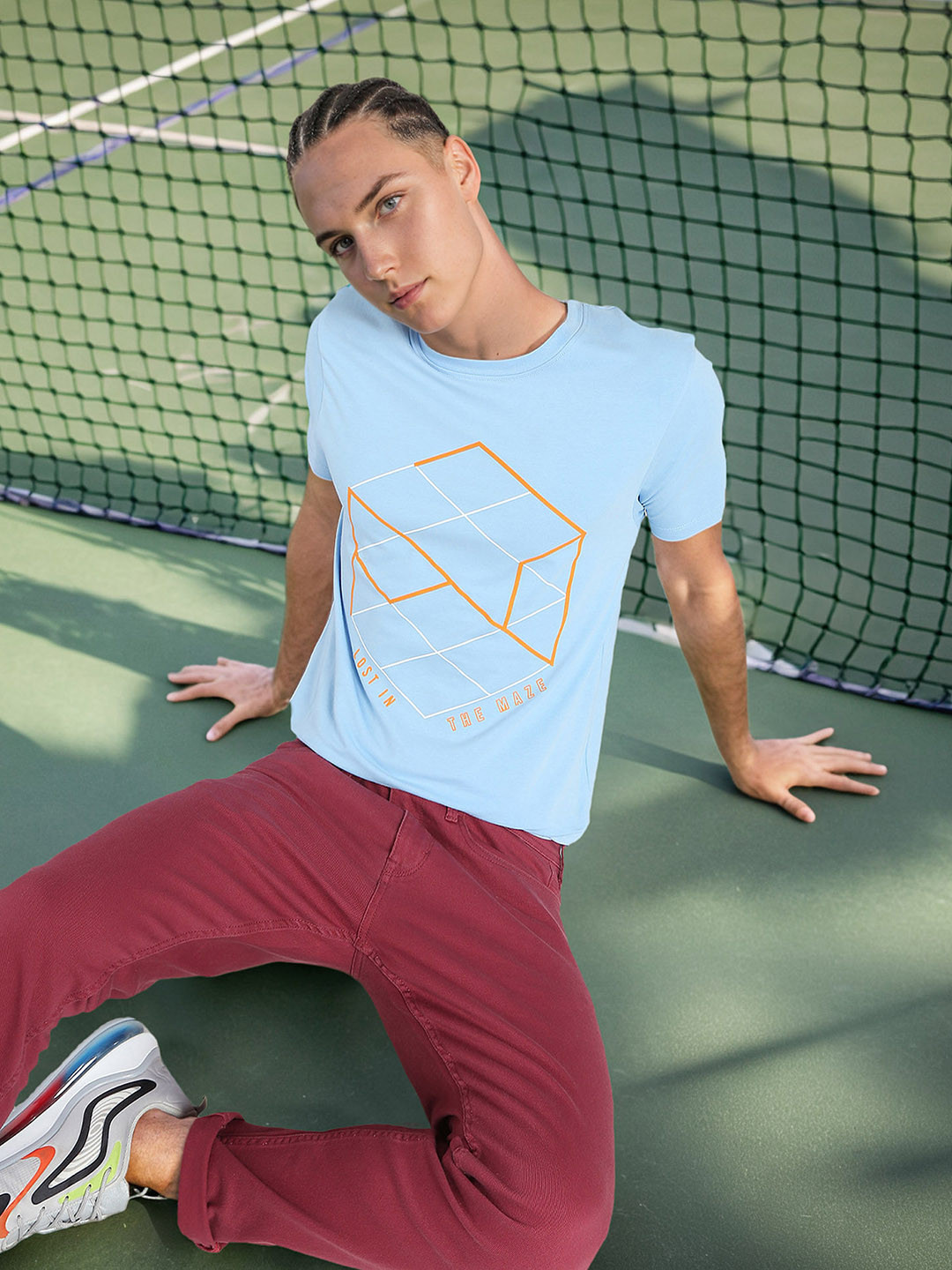 Flying Machine Graphic Printed Cotton T-shirt