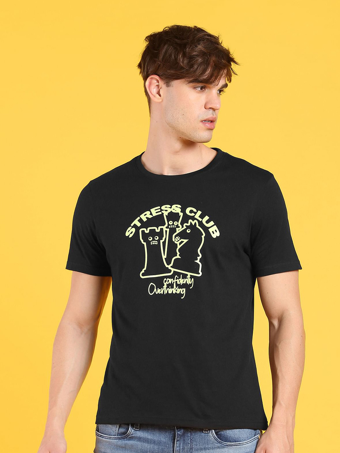 Flying Machine Graphic Printed Cotton T-shirt