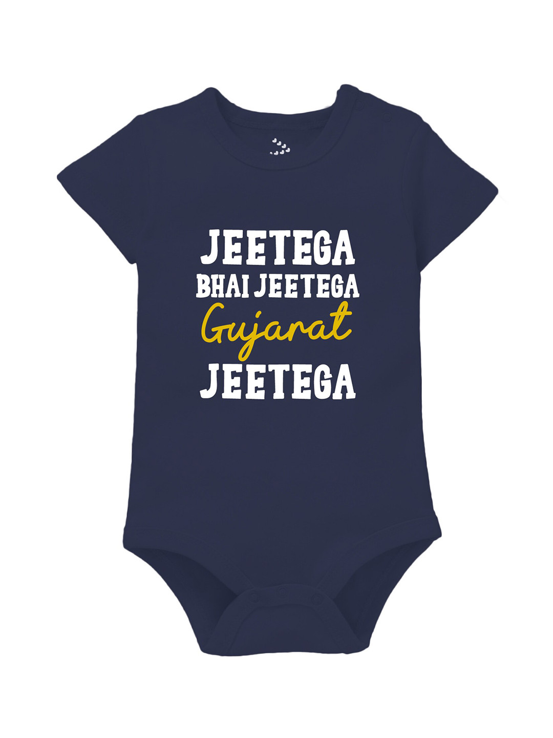 Zeezeezoo Infants Gujarat Jeetega Printed Pure Cotton Bodysuit