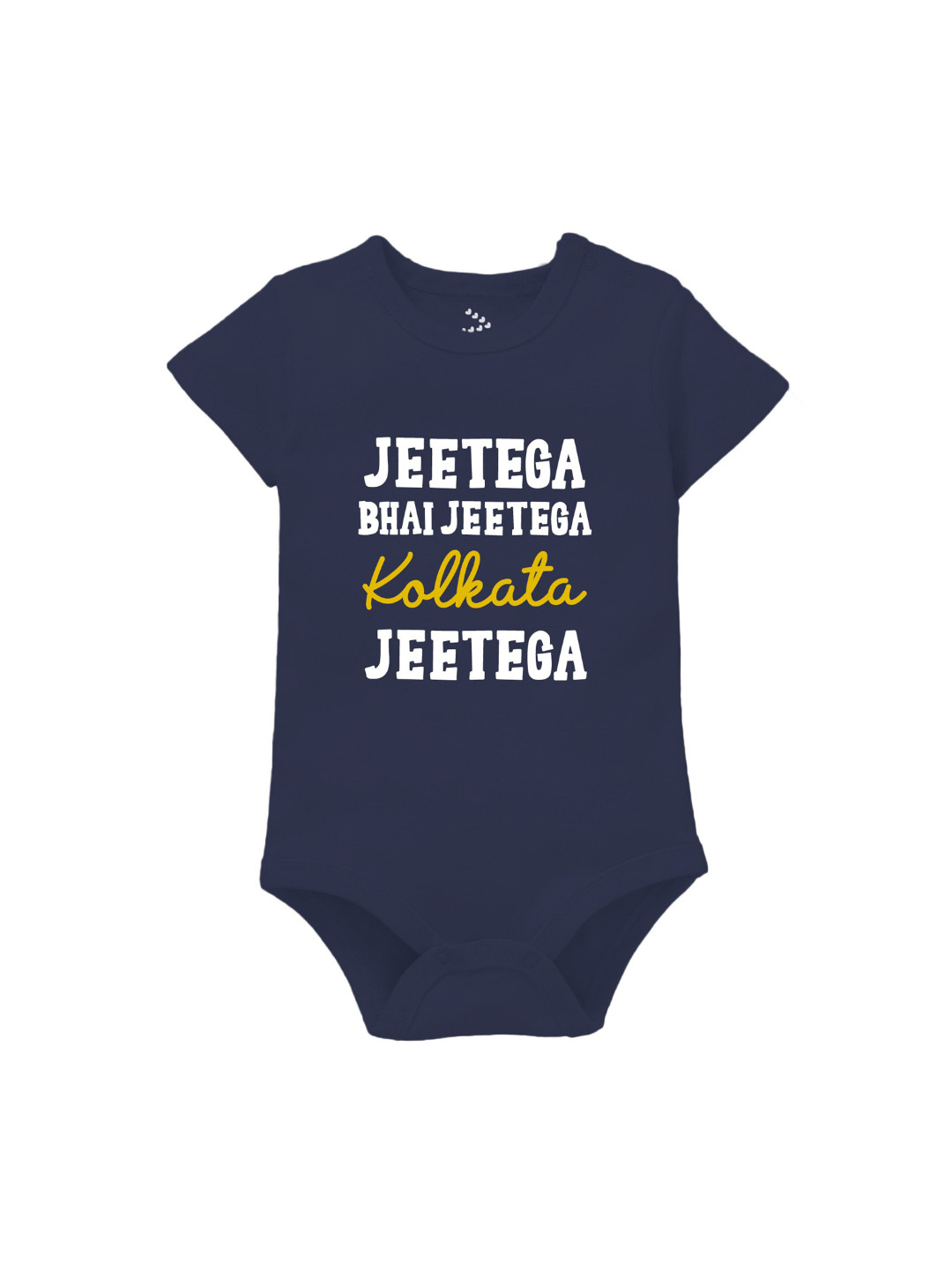 Zeezeezoo Infant Kids Kolkata Jeetega Printed Pure Cotton Bodysuit
