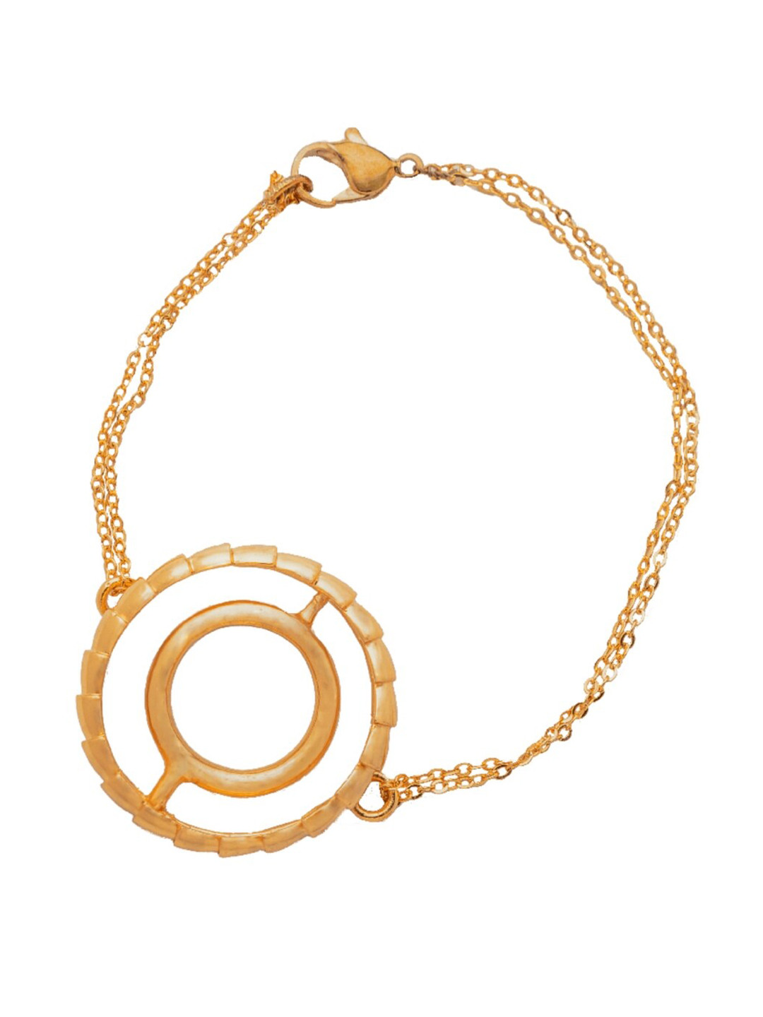 TANN TRIM Concentric Circle 22Kt Gold Plated Bracelet 22 Kt Gold Plated Bracelet