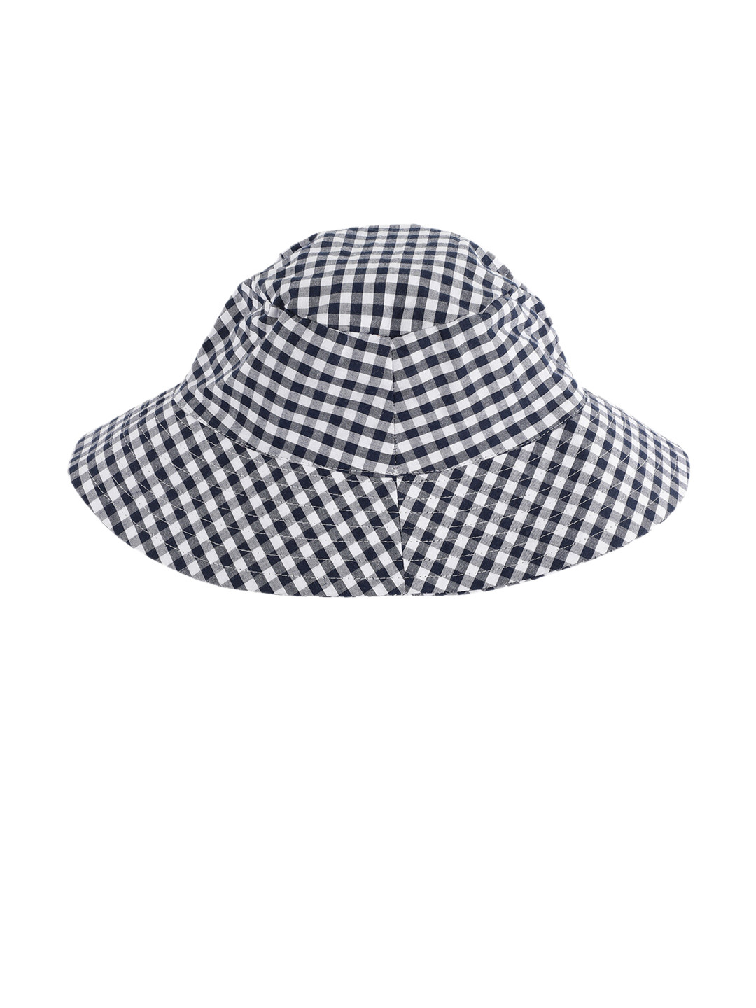 NUEVOSDAMAS Women Checked Cotton Foldable Sun Hat