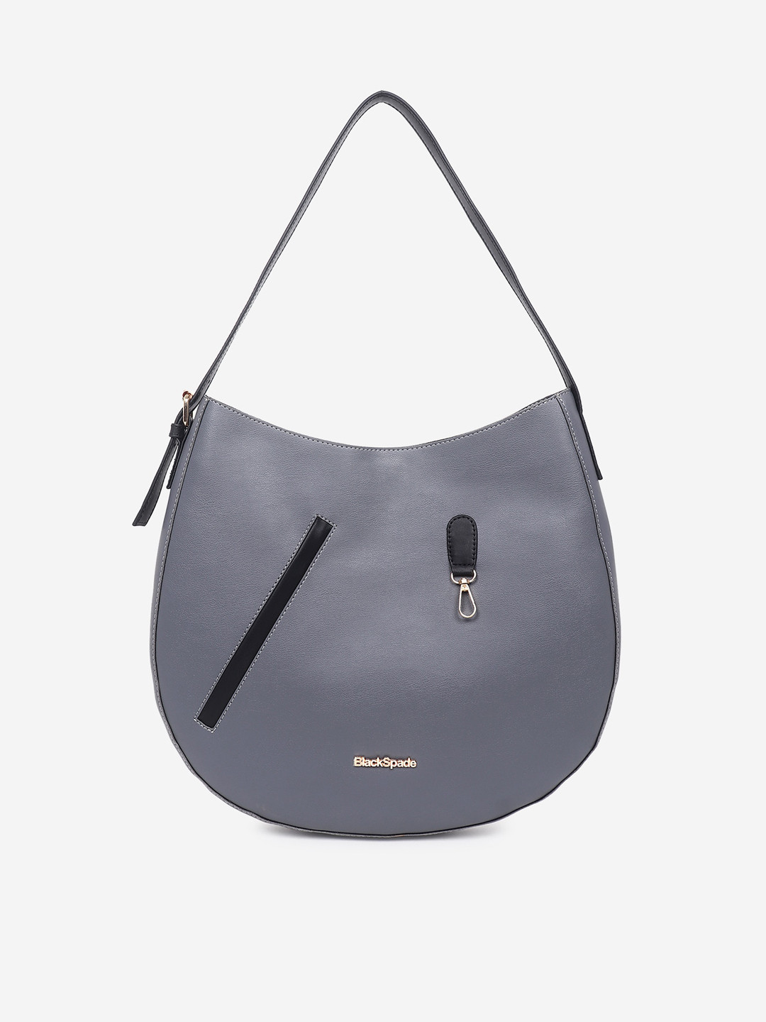 Black Spade Half Moon Hobo Bag