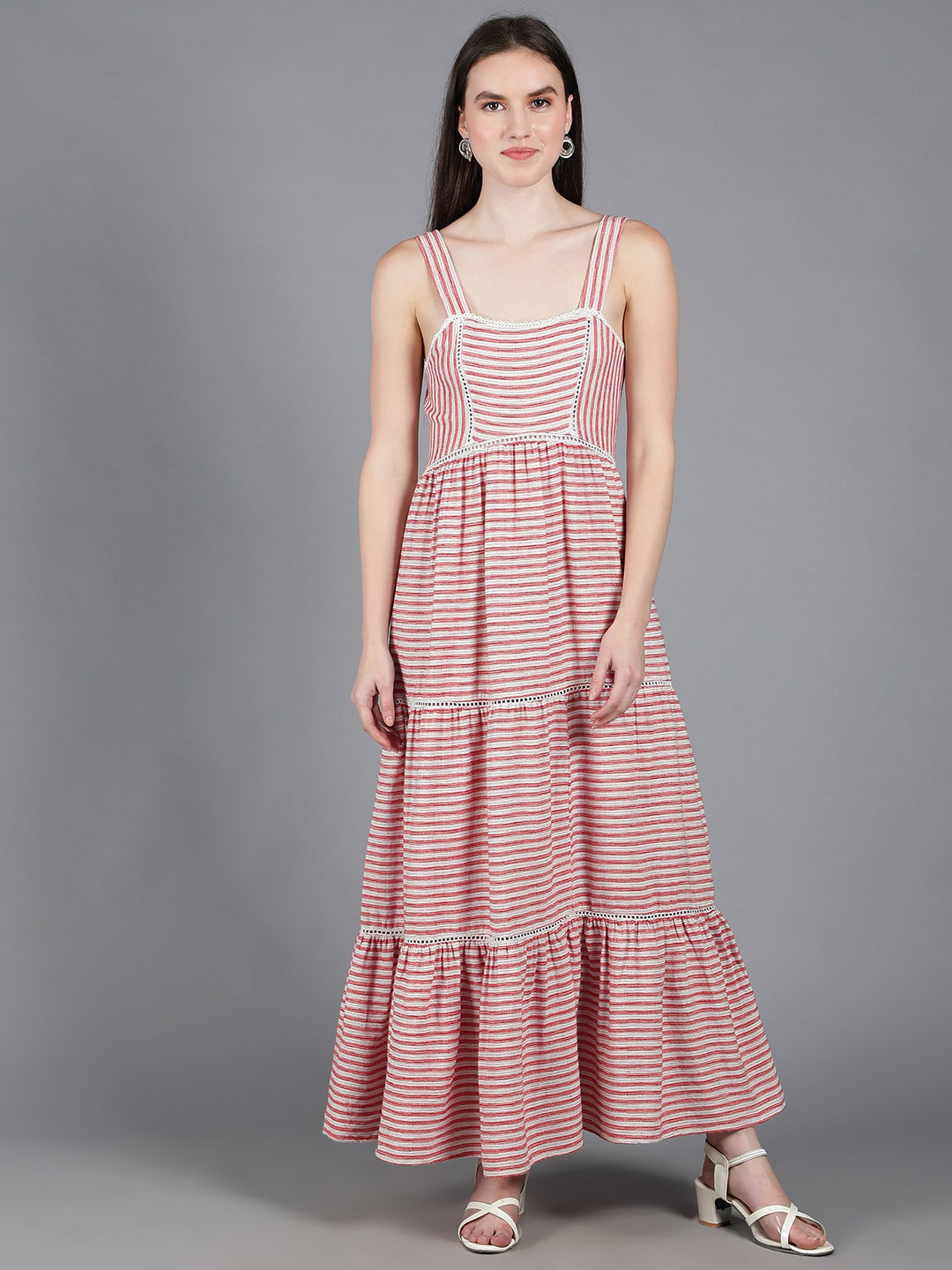 Amagyaa Striped Maxi Dress