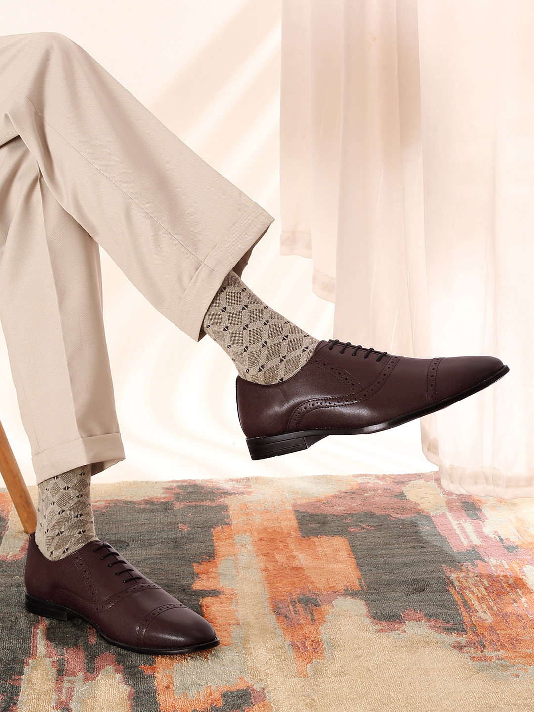 Men Leatherette Oxford Formal Shoes