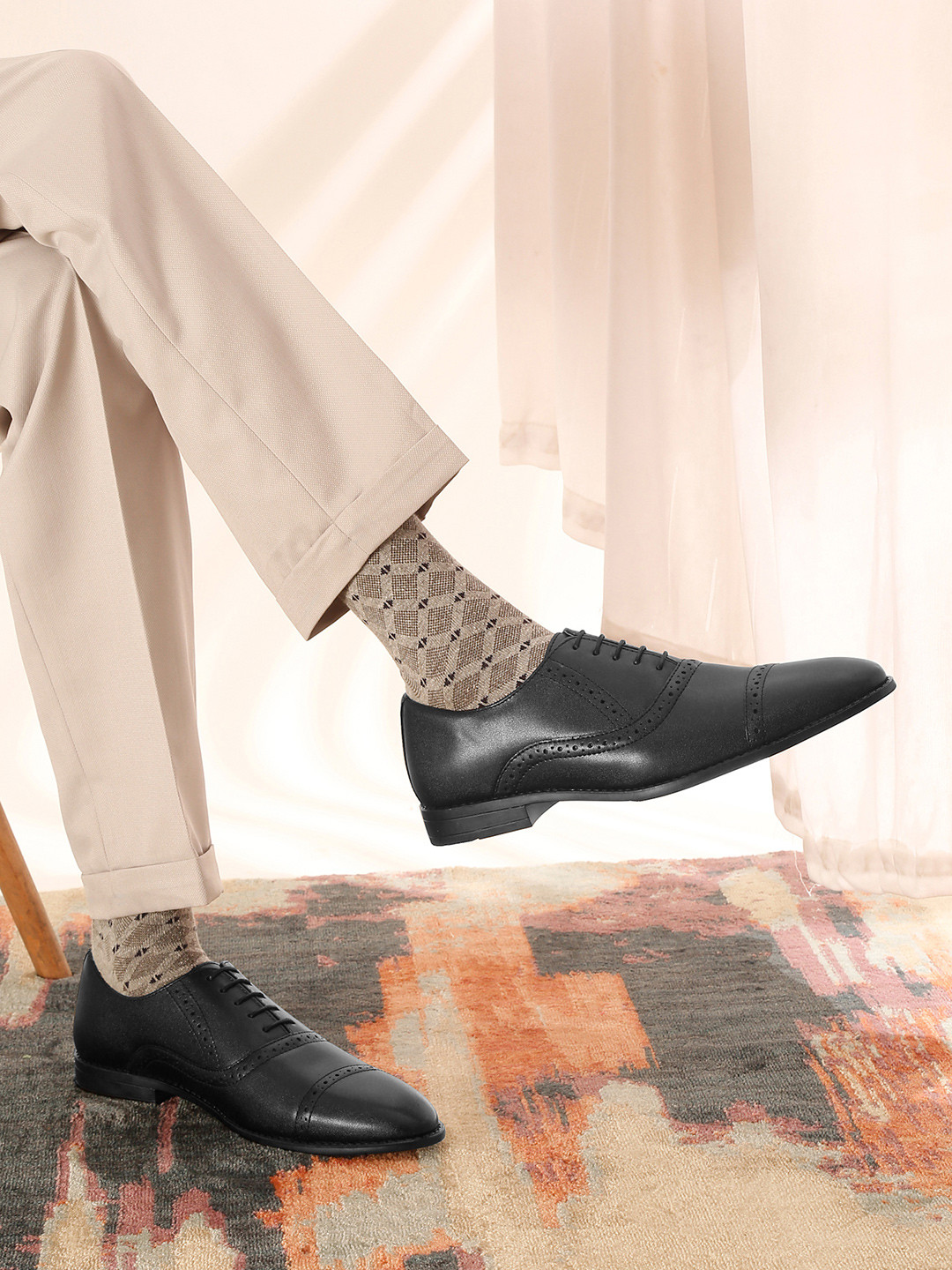 Men Leatherette Oxford Formal Shoes